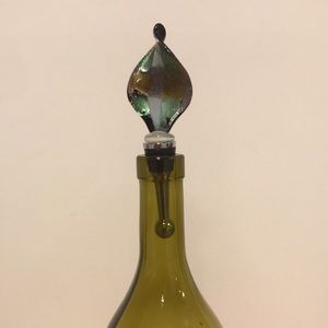 Beautiful unique glass wine stopper